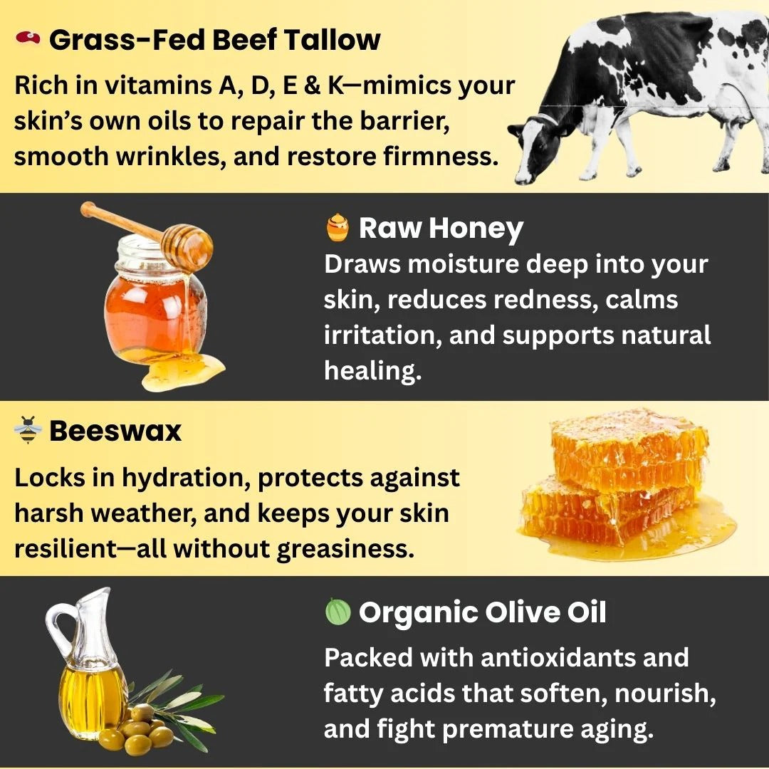 Golden Tallow | Pure Tallow Honey Balm