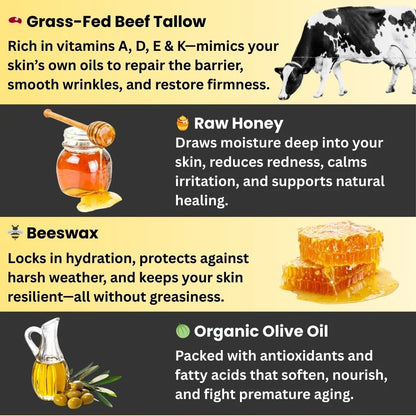 Golden Tallow | Pure Tallow Honey Balm